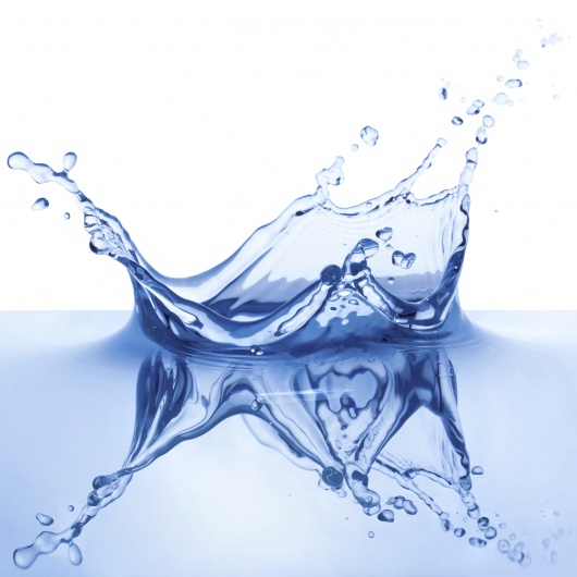 Water splash, isolated on the white background.